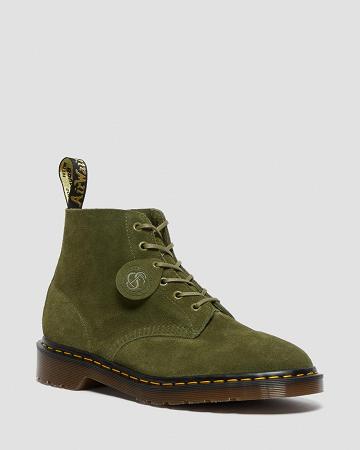 Green Women's Dr Martens 101 Made in England Suede Ankle Boots | CA 6UZG